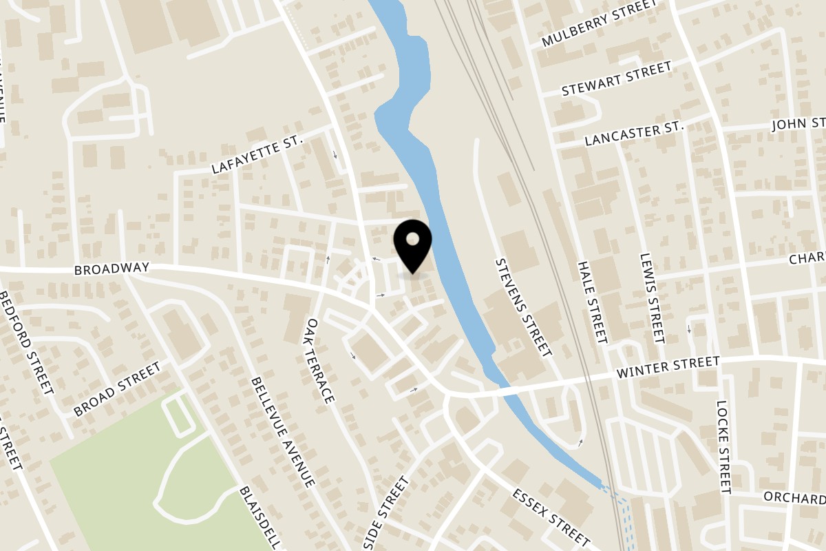 Map showing the location of D' Empanadas Haverhill on 11 Hilldale Ave in Haverhill